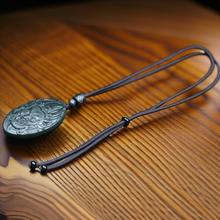 招财玉佩正品和田玉黑财神青玉大黑天财神吊坠玉坠男款玉石挂件