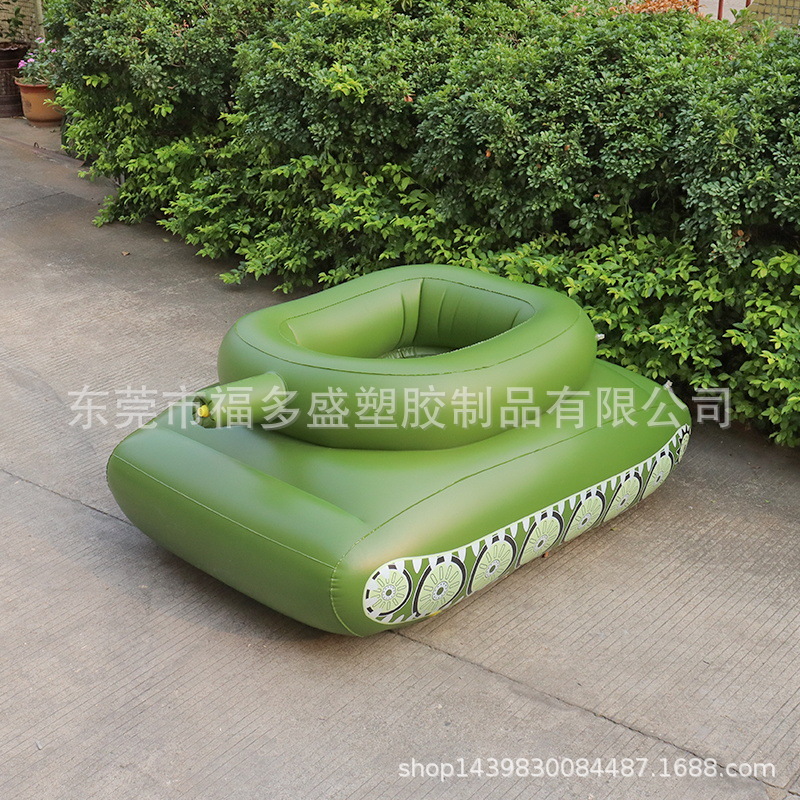 Inflatable water tank water jet swimming boat thickened children game party PVC inflatable water jet tank toy boat