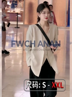 正肩新上市女装薄款春秋季外套西装女士西服宽松慵懒风小个子穿搭