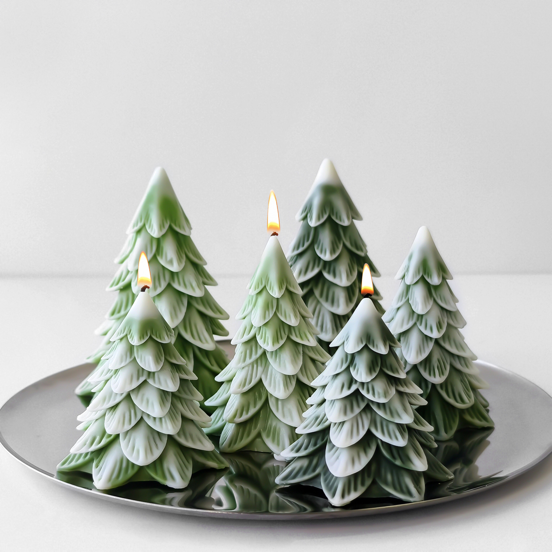 Jiahui árbol de Navidad banana molde DIY decoración de Navidad barra magnética vela adornos abrasivos