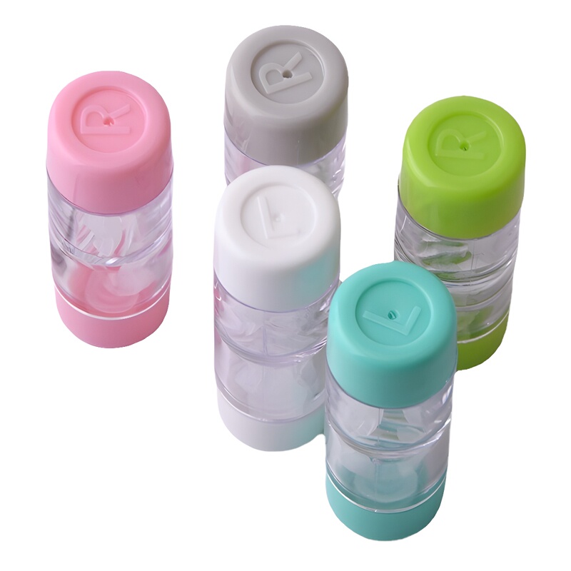 Jd Double-Head Bottle, Large Quantity, Rgp Lens Storage Contact Lens Box, Hard Lens Double Box, Contact Lens Companion Box