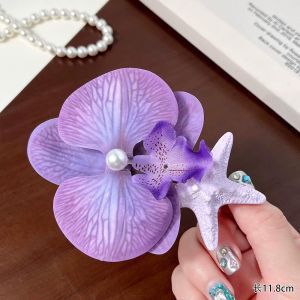 보라색 불가사리 호접란