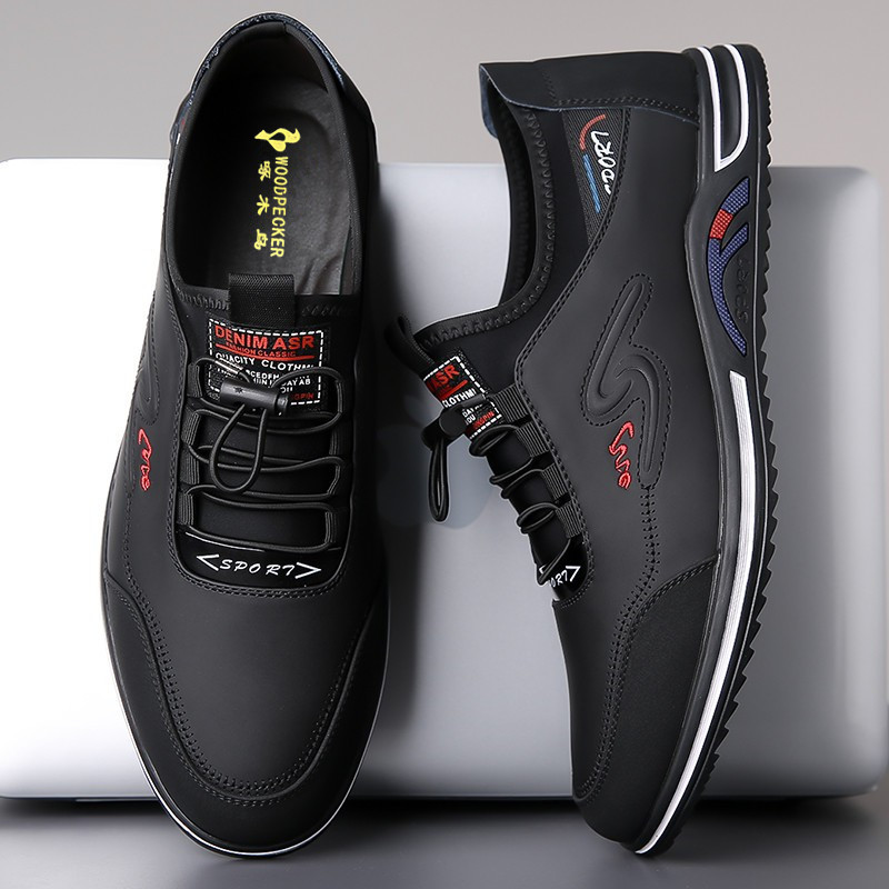 Herren Freizeitschuhe Aus Leder Mit Höhenverstellung British Style_voghion.com