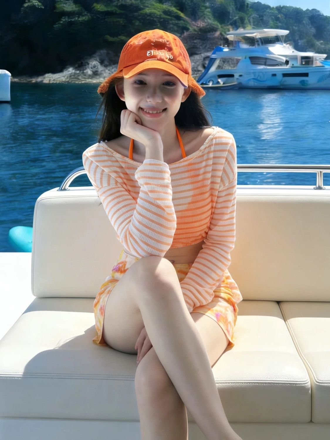 Women's Retro Swimsuit with Cover-Up, Two-Piece Bikini Skirt Style, Four-Piece Set, Small Bust Push-Up, Hot Spring Resort Style, Sexy Swimwear