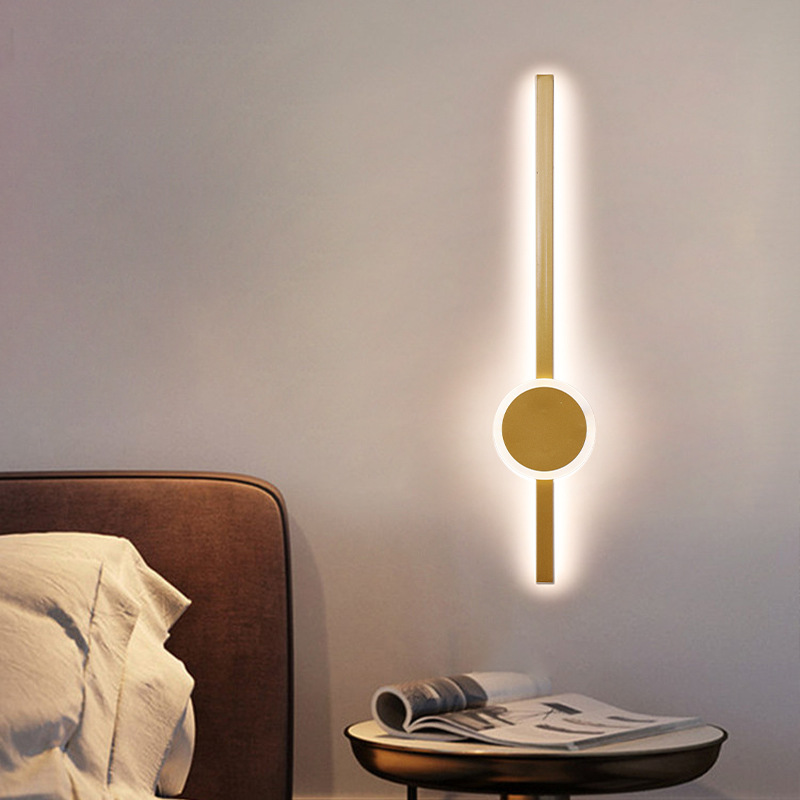 Lámpara de cabecera del dormitorio principal simple y moderna lujosa red creativa sala de estar TV de fondo lámpara de pared lámpara de escalera