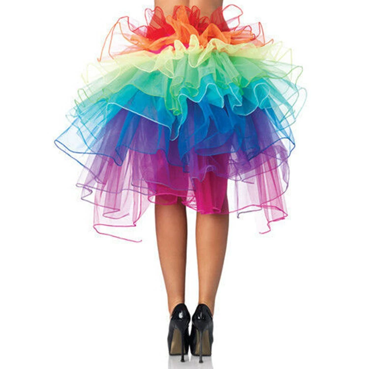 Amazon Европейская и американская внешняя торговля пачка для взрослых Радужная марлевая юбка Amazon взрыв