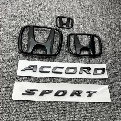 Suitable for Honda Accord Tenth Generation Modification, Front and Rear Car Logos, Steering Wheel Logo, Accord Lettering, Tail Label Sticker, Set of Decorative Labels