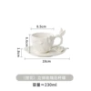 Three-dimensional relief rose cup plate