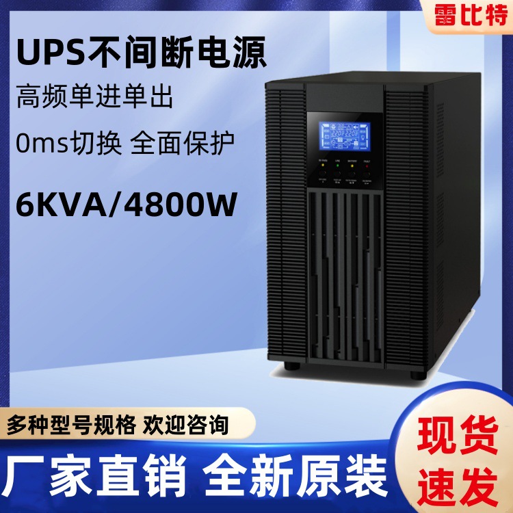 UPS不间断电源6KVA4800W雷比特LBT1106S外置电池输出220V质保三年
