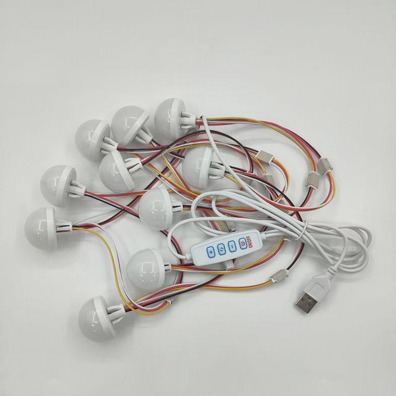 LED ミラーヘッドライトミラー光源化粧鏡電球ボール 5V 12V 低電圧 3 色調光化粧台補助光|undefined