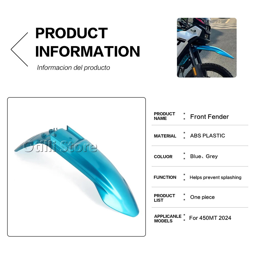 Motorcycle Modification Parts Cfmoto 450Mt Front Wheel Beak Fender Decorative Panel Exclusively for Cross-Border Sales