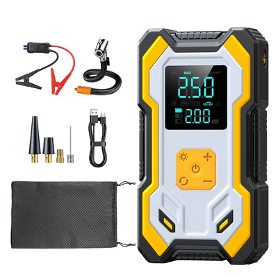[NC1] Cross-border car emergency starting power supply and air pump integrated power bank, multifunctional portable battery booster (Other Automotive Safety Supplies) - neutral-nc1-all-in-one-smart-clamp-6000mah