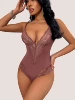 Lace red shapewear, V-neckline
