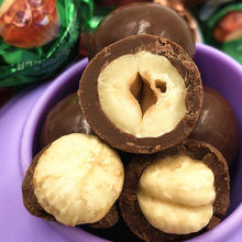 俄羅斯進口食品KDV巧克力夾心糖 榛子黑巧克力整顆榛子 糖果 散裝