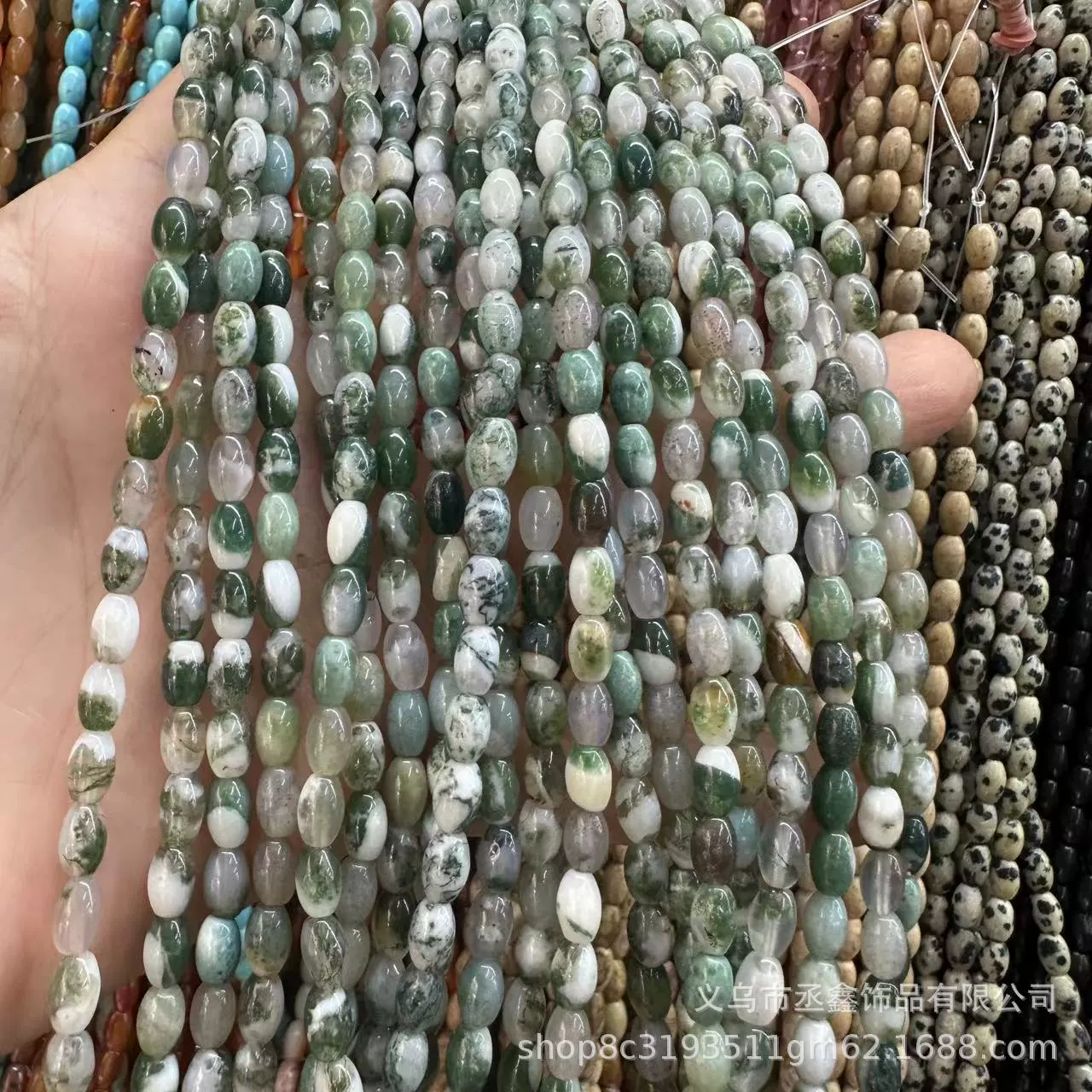 Organic agate Buddha white jade, rosary with round beads, accessory, accessories, 4×6mm, DIY, geolocation function