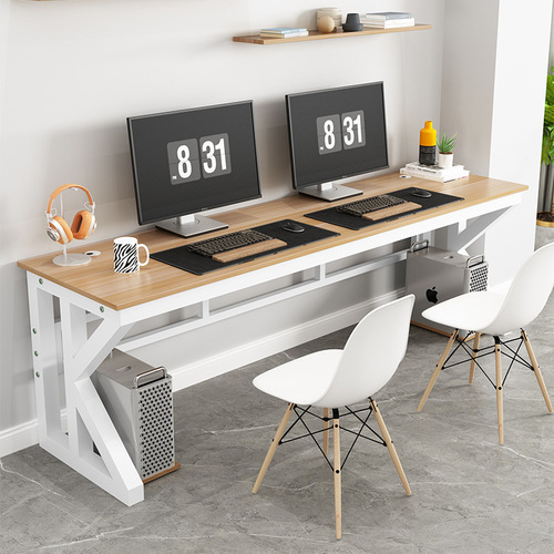 Simple double computer table bedroom home office long table e-sports wall desk desktop learning writing table