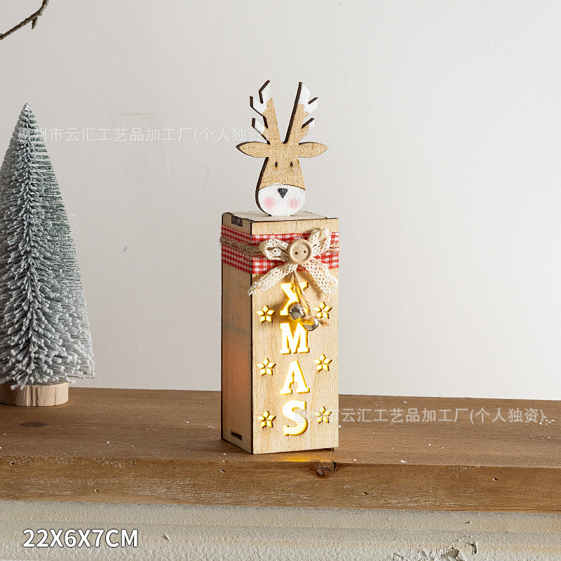 圣诞节发光小木屋摆件圣诞树微景观造景小镇壁炉装饰场景布置DIY|undefined