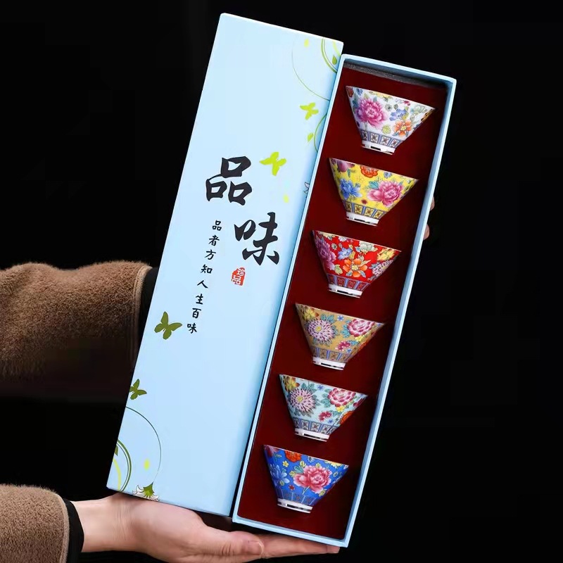 에나멜 컬러 만 꽃 버킷 컵 선물 상자 2