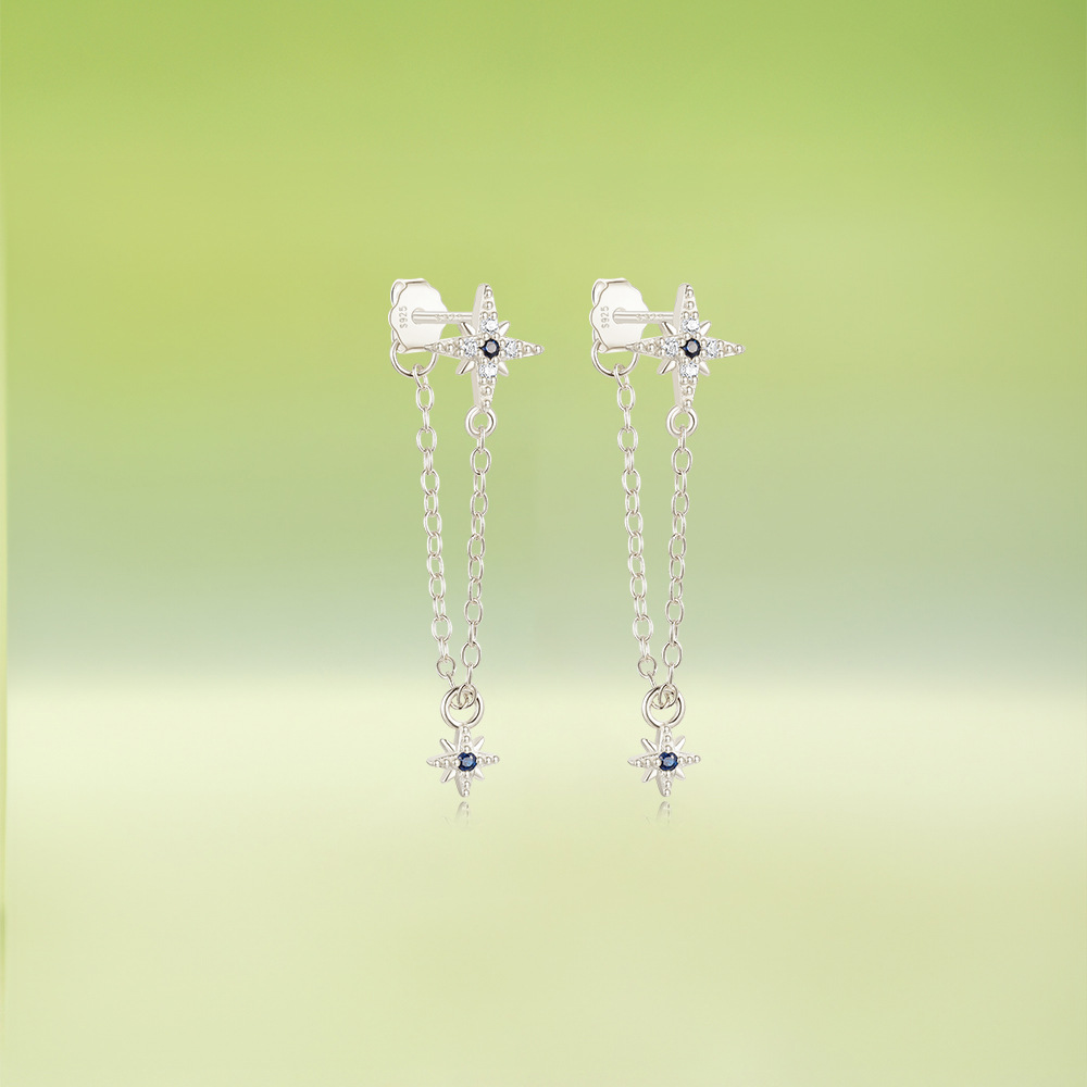 2g Weight 925 Sterling Silver Ear Needle Material Zircon Inlay Material Drop Earrings Classification 1 Pair Quantity Holiday, Banquet, Daily Occasion 925 Sterling Silver Material Geometric Pattern Women's Gender Tassel, Plating Design Simple Style Style 1 Pair 925 Sterling Silver Zircon Geometric Drop Earrings 14