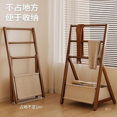 衣帽架落地卧室挂衣架床边床尾衣服收纳神器衣帽架可折叠衣帽架子
