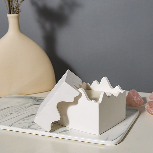 New scented candle creative shape square plaster diffuser candle gift box home office gift scented candle