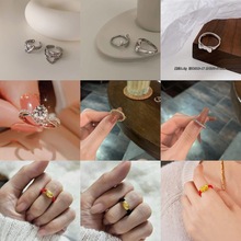 韩国韩版简约气质戒指复古款韩系INS风小众指环青春个性小众戒饰