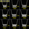 2024 women's new angel lucky digital pendant necklace fashion 000-999 stainless steel retro necklace