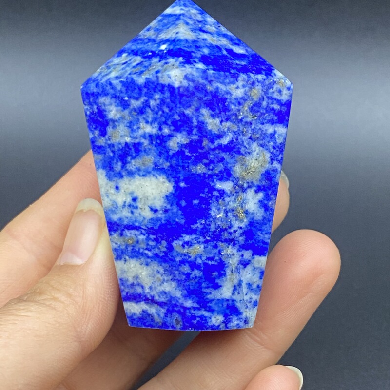 天然青金石柱子水晶摆件雕刻件桌面摆件手工雕刻件装饰直 买一送一 图 8
