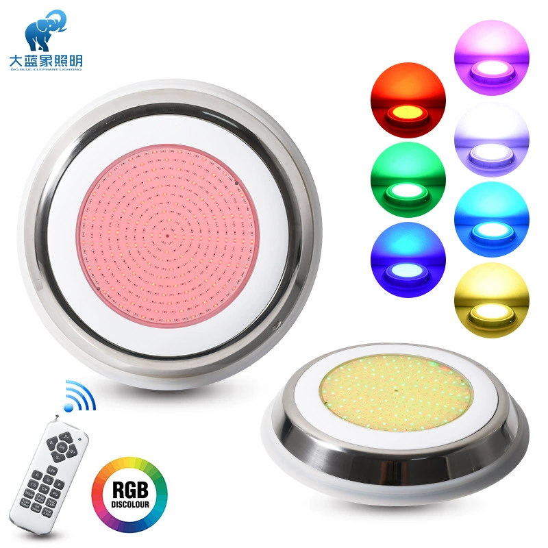 Водонепроницаемый IP68 из нержавеющей стали светильник для бассейна настенный полимерный подводный свет 12vrgb пульт дистанционного управления Красочный Светодиодный подводный свет