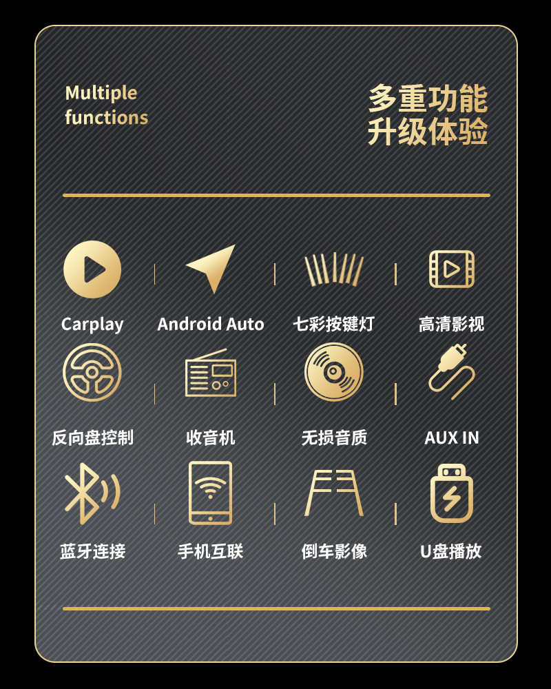 carplay and AUTO car MP5 mobile phone interconnection player car MP4 radio card insertion machine Bluetooth 7-inch
