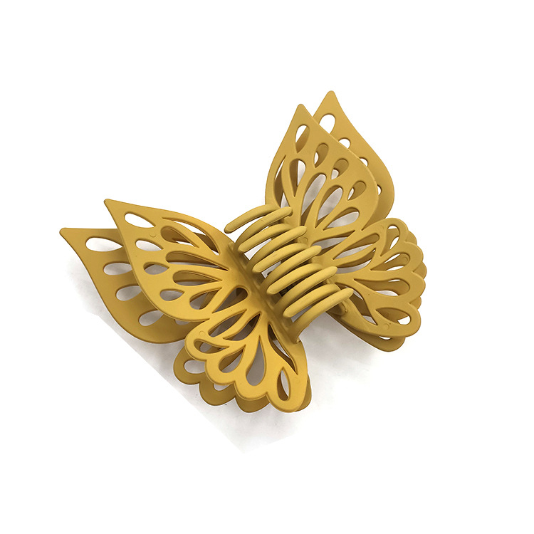 Clip de mariposa grande de doble capa esmerilado y hueco para Amazon - Pinza para el cabello, accesorio para el cabello, pinza de garra/de tiburón de moda en línea - Producto transfronterizo