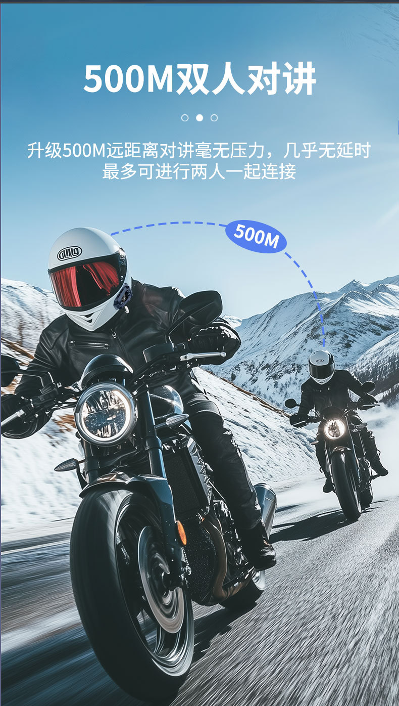 Cross-Border Supply of Outdoor Cycling Waterproof Multi-Person Group Chat Intercom Fm Radio Motorcycle Helmet Bluetooth Headset Factory