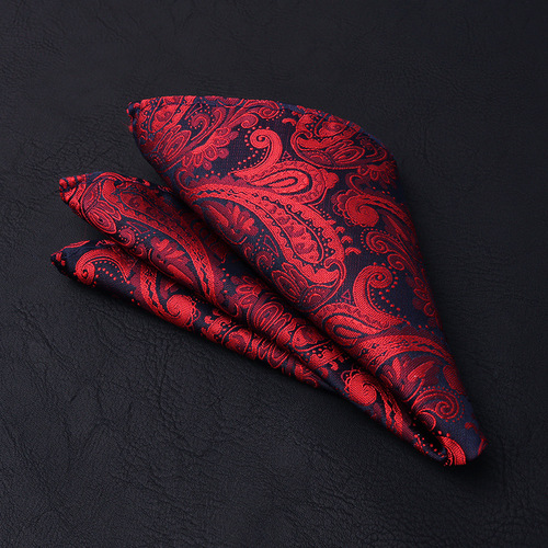 Men's suit pocket square solid color suit black red blue business wedding handkerchief small square scarf chest scarf accessories