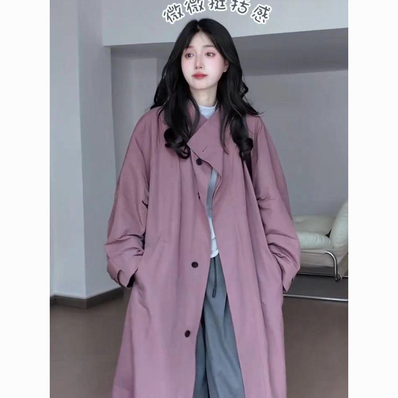 早秋法式漂亮洋气减龄别致又又飒超好看长款风衣外套女|undefined