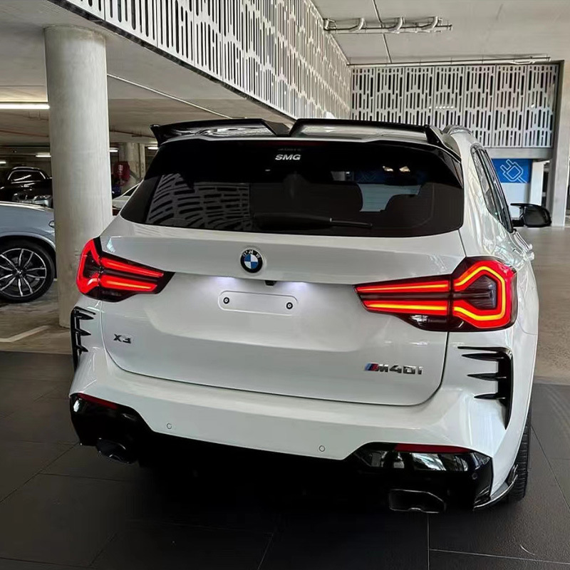 Suitable for 18-23 BMW X3 tail modification ix3 Odinger top wing Thunder M paste punch-free
