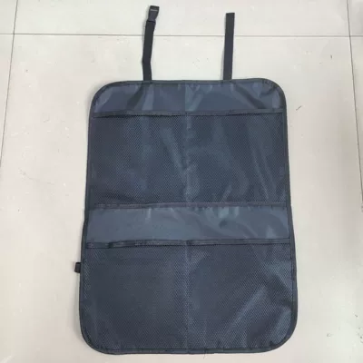 Chair back anti-kick pad | Seat Back Anti-Dirt Pad - e-type-black-anti-kick-pad-4-pockets