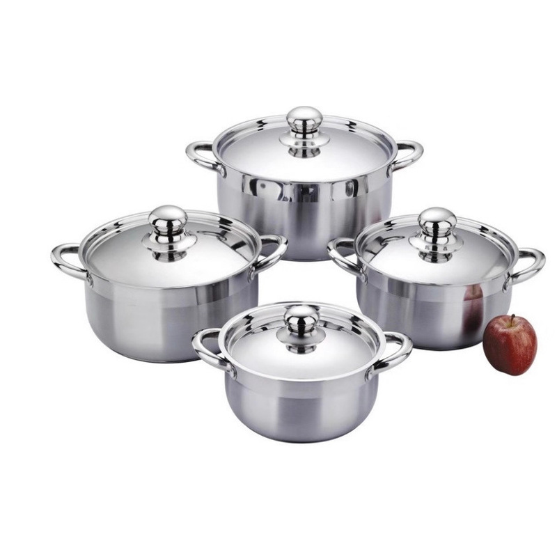 ホット販売アフリカステンレス鋼セット調理器具セットキッチン調理器具ポット 8 ピース鋼カバー 15 ピースセットポット|undefined