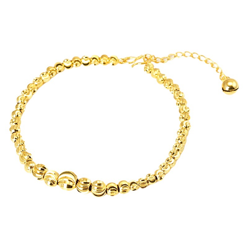 Pulsera de cuentas flash de moda retro para mujer transmisión en vivo en línea celebridad arena pulsera de oro transfronteriza venta caliente fuente de fábrica al por mayor