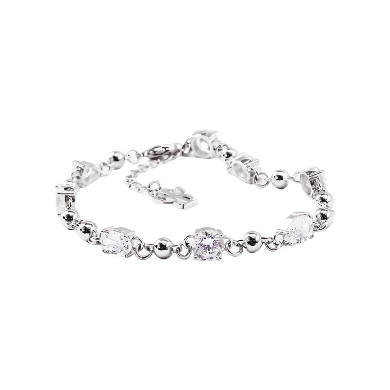 Hip-Hop Trendy Stk Bracelet Super Flash Men's and Women's Zircon Accessible Luxury Diamond Bracelet Niche Couple High-End Accessible Luxury Bracelet