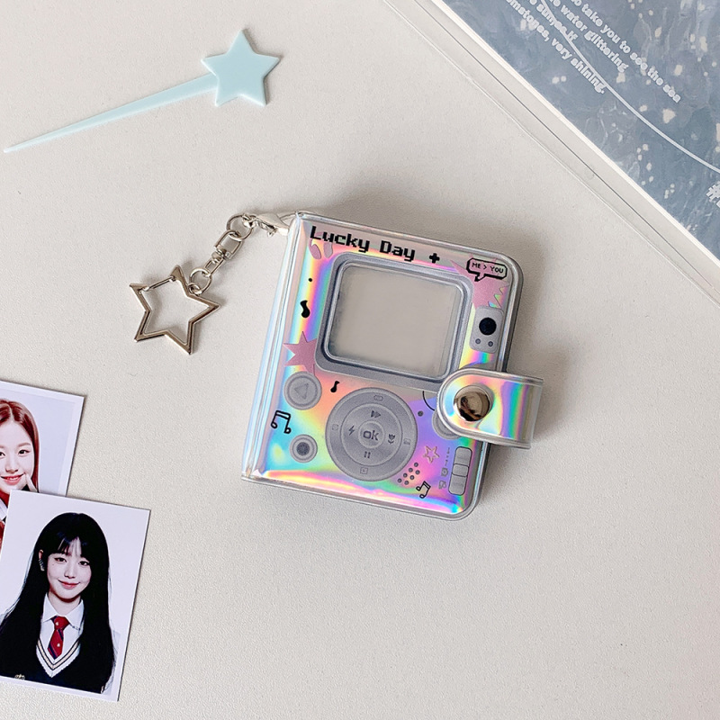 Hisocute 韓国版 Star Chasing 2inch 五芒星フォトアルバム女の子の写真収納アルバム光沢のあるペンダントカードアルバム|undefined