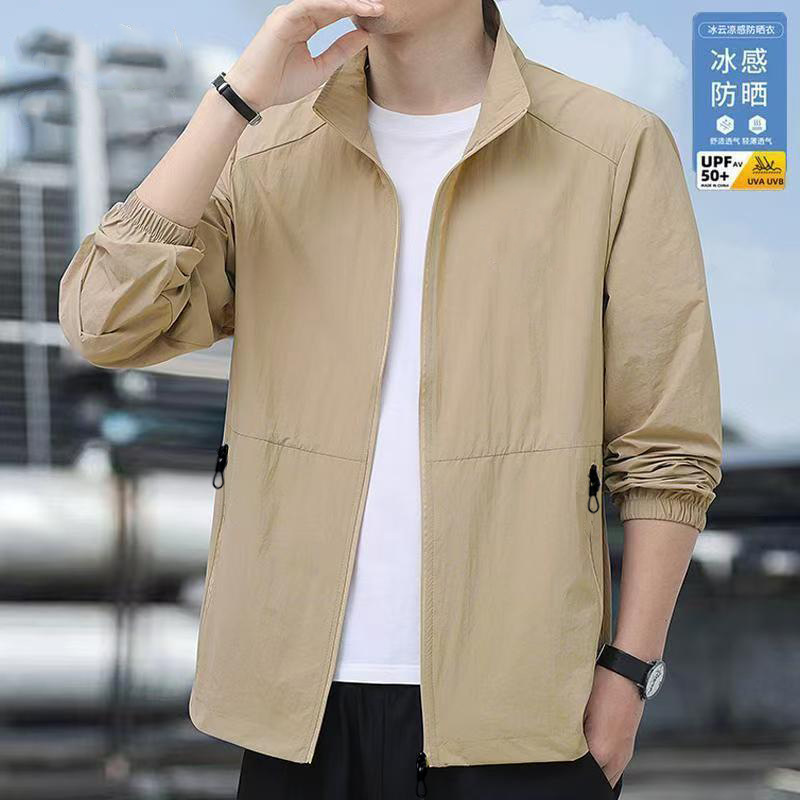 2025夏の新型日焼け止め服男性用アウトドア紫外線防止釣りカジュアル日焼け止め服男性用皮膚服男性用|undefined