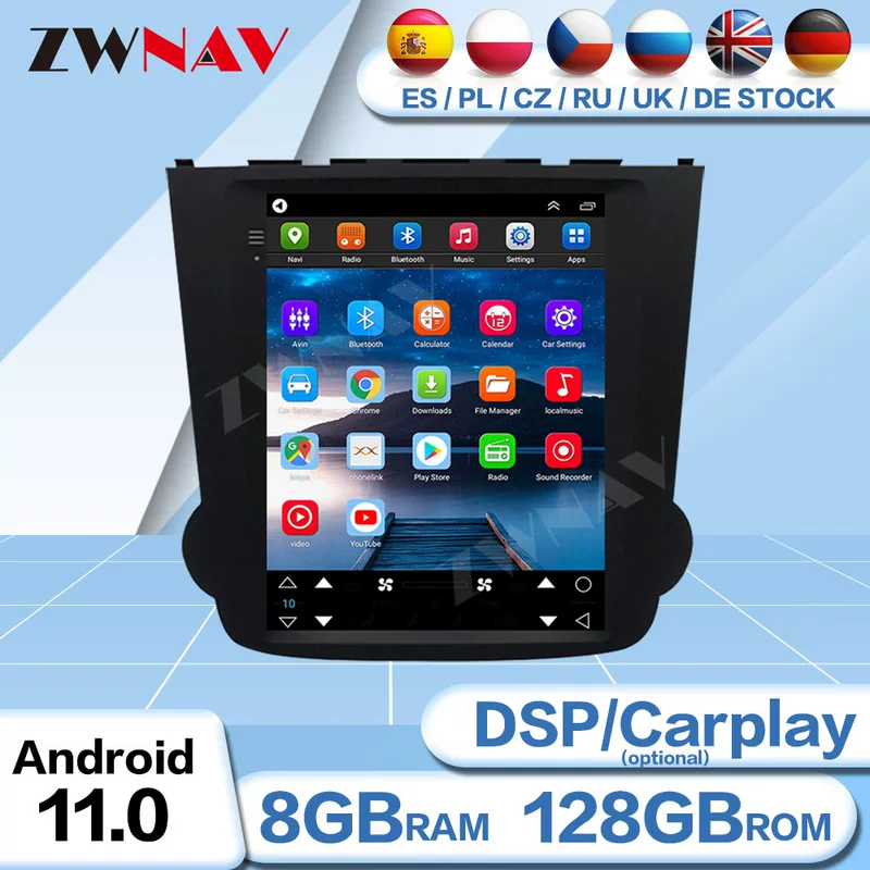 Подходит для Android 11 Honda CRV 2006-2012 Центральная панель навигации встроенный 4G Carplay полный сетевой доступ