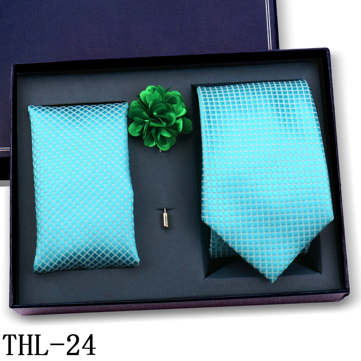 Juego de Corbata y Pañuelo para Hombre Poliéster para Bodas y Eventos de Negocios image 30