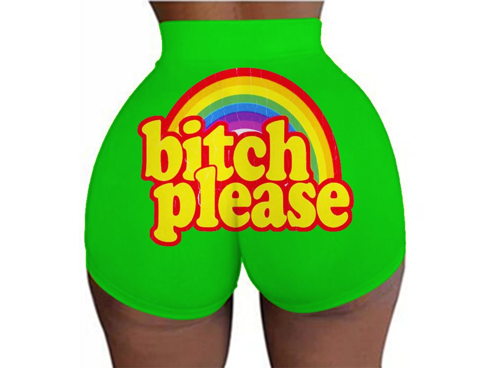 Pantalones cortos de cadera deportivos casuales de camuflaje con estampado digital europeo y americano, las mujeres pueden pedir una pieza