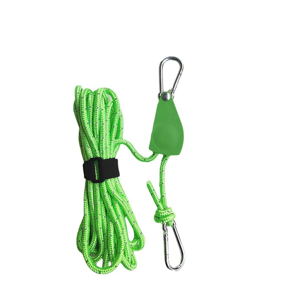 Suministros al aire libre equipo dosel cuerda de viento polea de cordón regulador tienda fija negrita cuerda de viento reflectante cuerda de elevación