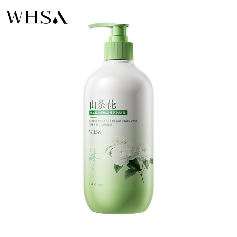Whsa氨基酸植萃香氛沐浴露山茶花清香洁净滋润亲肤沐浴液一件代发|undefined