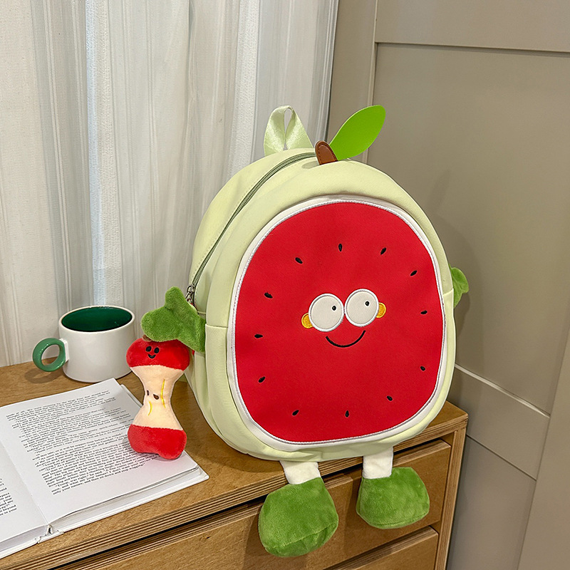 Dulce pequeña mochila de dama fresca dibujos animados lindos frutas bales mochila de estudiantes universitarios suave mochila de chicas