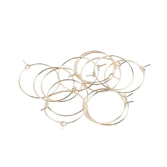 20-30mm Nine-character Earring Ring Ear Coil Round Wine Glass Earring Ring DIY Pearling Ear Ring Accessories
