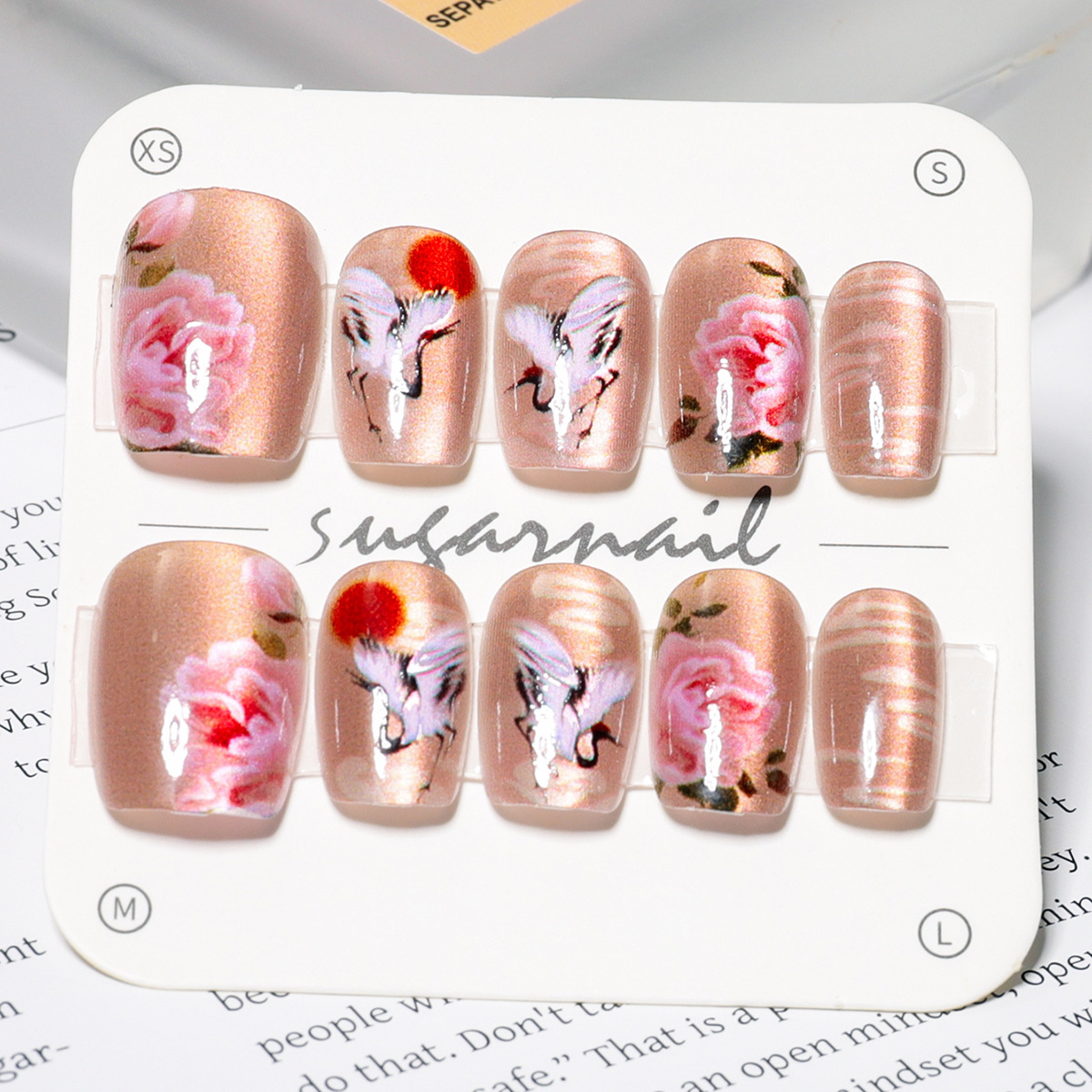 Manicure nuevo cristal ojo de gato usar uñas de alta calidad manuales manicure piezas de 10 piezas empaquetadas decodificación usar uñas al por mayor