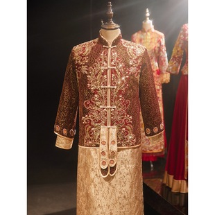 Xiuhe Clothing Men's Wedding Chinese Style Groom's Clothing Ancient Costume Wedding Clothing Men's Tang Suit Large Size Dragon and Phoenix Gown 2025 New Spring